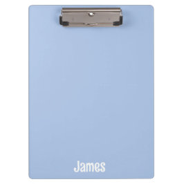 Carpeta De Pinza Minimalista moderna personalizada azul nombre pers