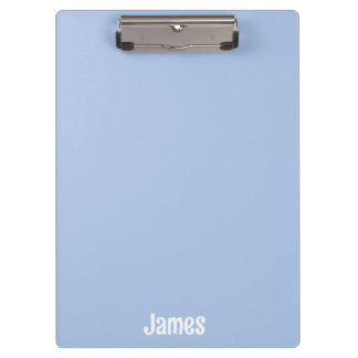 Carpeta De Pinza Minimalista moderna personalizada azul nombre pers