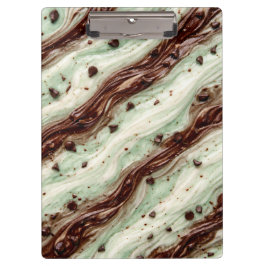Carpeta De Pinza Mint Chocolate Chip Milkshake Marble Design