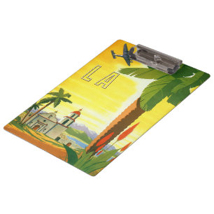 Carpeta De Pinza Misión vintage de Los Ángeles, California con palm