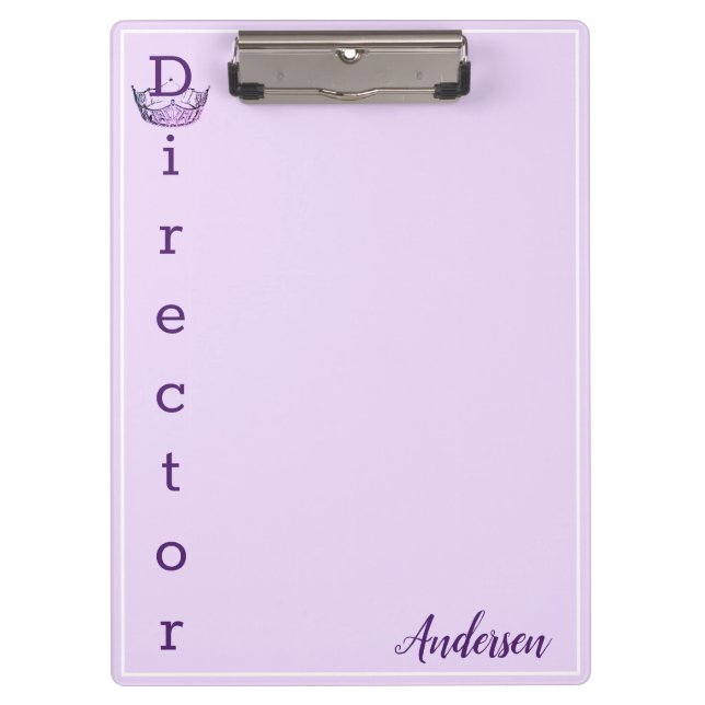 Carpeta De Pinza Miss America Crown Clipboard Director (Anverso)