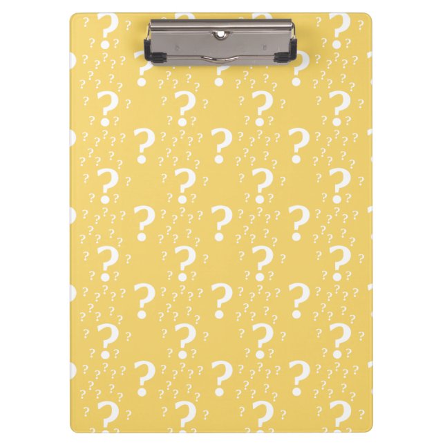 Carpeta De Pinza Misterio marca de interrogación acertijo amarillo (Anverso)