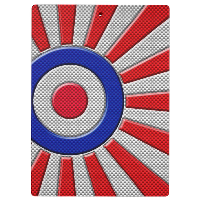 Carpeta De Pinza Mod Roundel Asian Sunburst en estilo de fibra de c (Reverso)