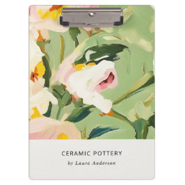 Carpeta De Pinza Moda Boho Colorful Green Pintado Floral