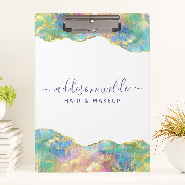 Carpeta De Pinza Moda Fuego Opal Rainbow Gemstone Business (Subido por el creador)