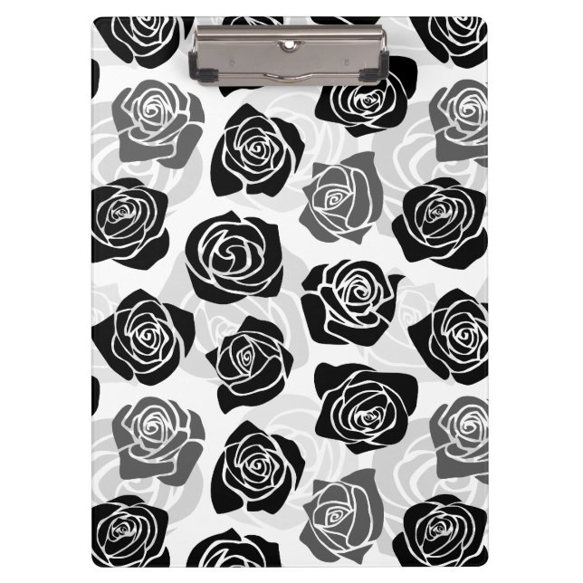 Carpeta De Pinza Moda Rosas negras y blancas ventilatorias (Anverso)