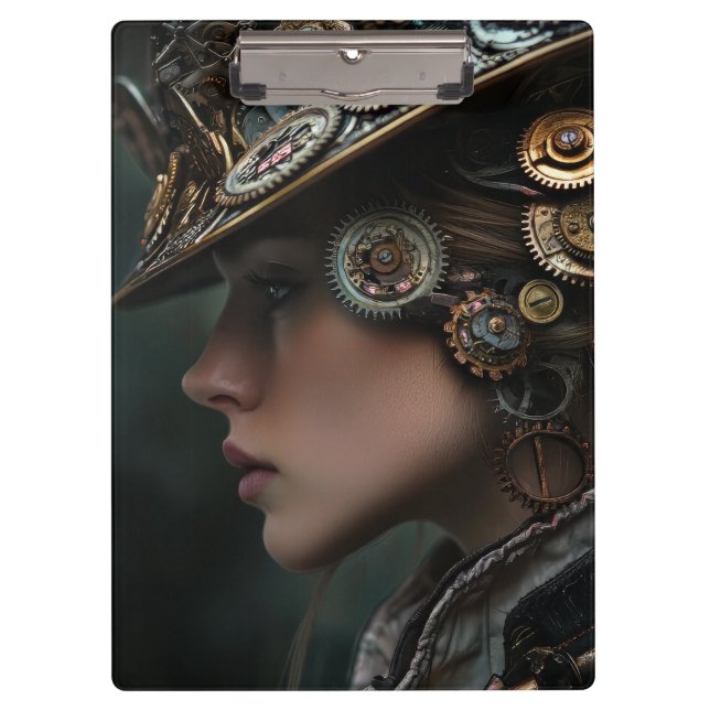 Carpeta De Pinza Moda Steampunk Mujer (Anverso)