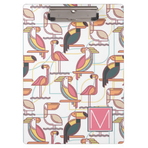 Carpeta De Pinza Modele con los pájaros tropicales que los   añad