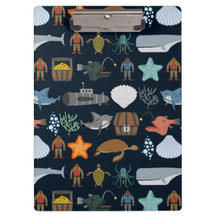 Carpeta De Pinza Modelo 1 de los habitantes del océano
