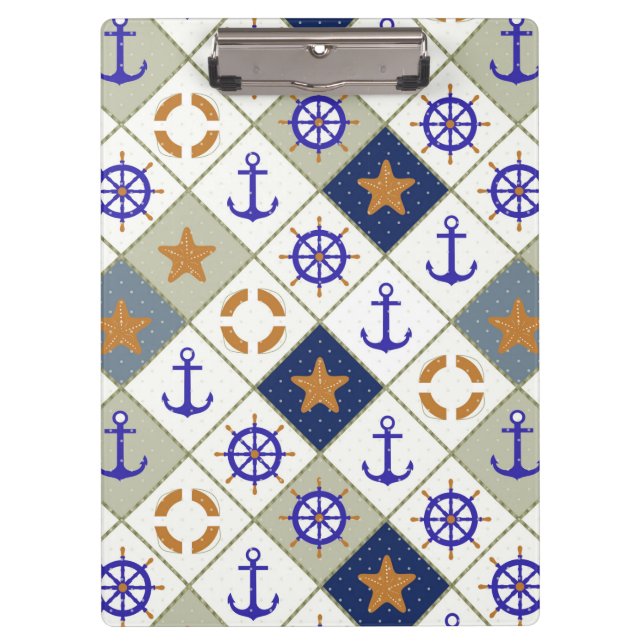 Carpeta De Pinza Modelo 2 del tema del mar (Anverso)