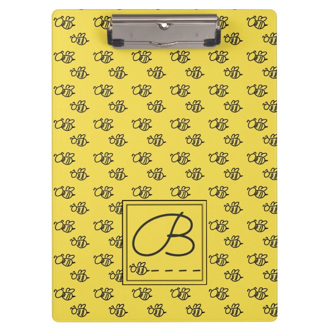 Carpeta De Pinza Modelo amarillo de las abejas del verano (Anverso)