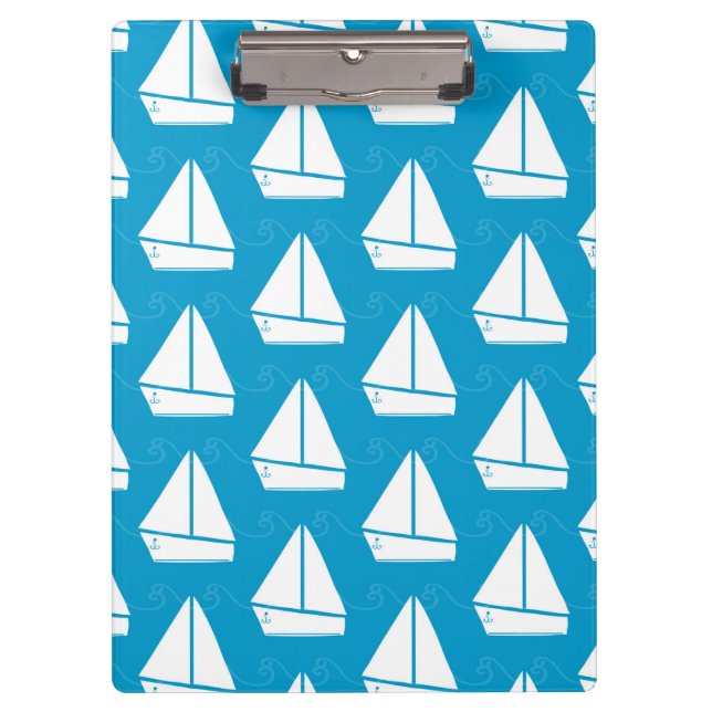 Carpeta De Pinza Modelo azul claro del velero (Anverso)