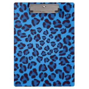 Carpeta De Pinza modelo azul de la textura del leopardo