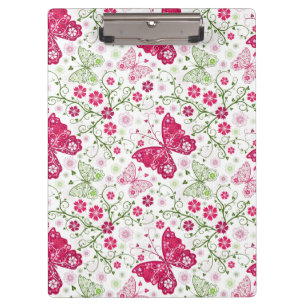 Carpeta De Pinza Modelo blanco floral
