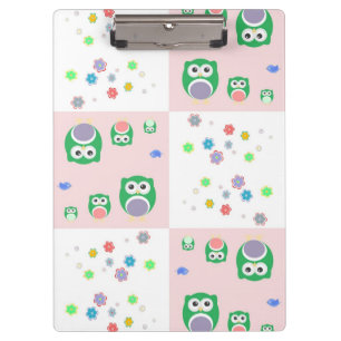 Carpeta De Pinza Modelo colorido del búho para los niños