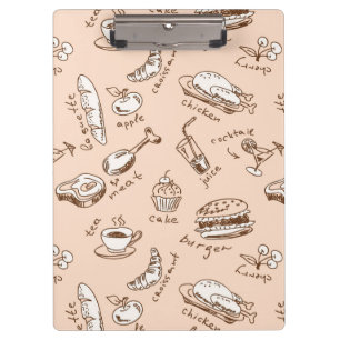 Carpeta De Pinza Modelo con la comida