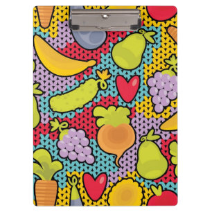 Carpeta De Pinza Modelo con las frutas y verduras