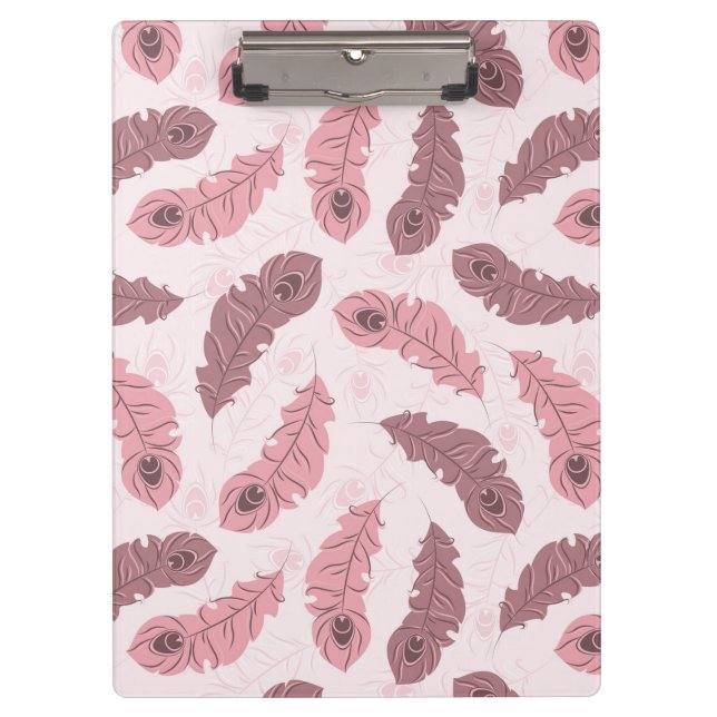 Carpeta De Pinza modelo con las plumas del pavo real (Anverso)