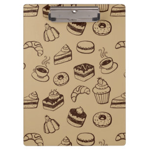 Carpeta De Pinza Modelo con las tortas, los postres y la panadería