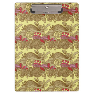 Carpeta De Pinza Modelo con los pescados y la onda