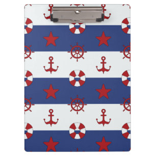 Carpeta De Pinza Modelo de barras y estrellas náutico