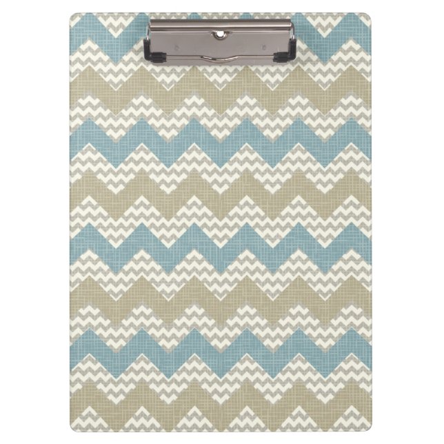 Carpeta De Pinza Modelo de Chevron en la textura de lino (Anverso)