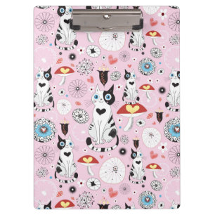 Carpeta De Pinza modelo de gatos y de flores