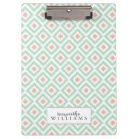 Modelo de Ikat de los diamantes de la menta y del