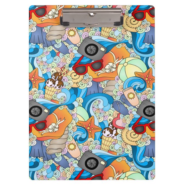 Carpeta De Pinza Modelo de la diversión del verano (Anverso)