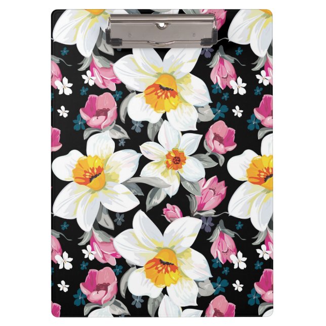 Carpeta De Pinza Modelo de la elegancia con las flores del narciso (Anverso)