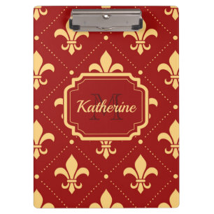 Carpeta De Pinza Modelo de la flor de lis