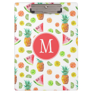 Carpeta De Pinza Modelo de la fruta escarchada de la acuarela