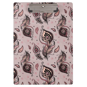 Carpeta De Pinza Modelo de la pluma del pavo real