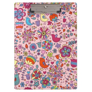 Carpeta De Pinza Modelo de la primavera con las flores coloridas