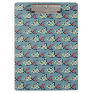 Carpeta De Pinza Modelo de los pescados del lunar