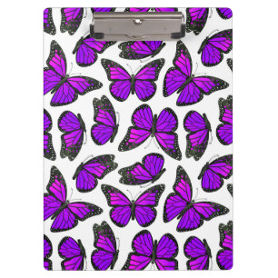 Carpeta De Pinza Modelo de mariposa púrpura de monarca