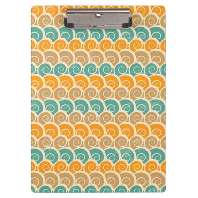 Carpeta De Pinza Modelo de ondas de la acuarela (Anverso)