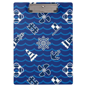 Carpeta De Pinza Modelo de ondas náutico lindo