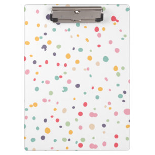 Carpeta De Pinza Modelo de puntos colorido lindo del confeti