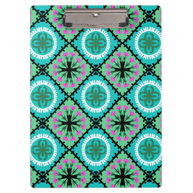 Carpeta De Pinza Modelo de Suzani con adornos del Uzbek y del (Anverso)