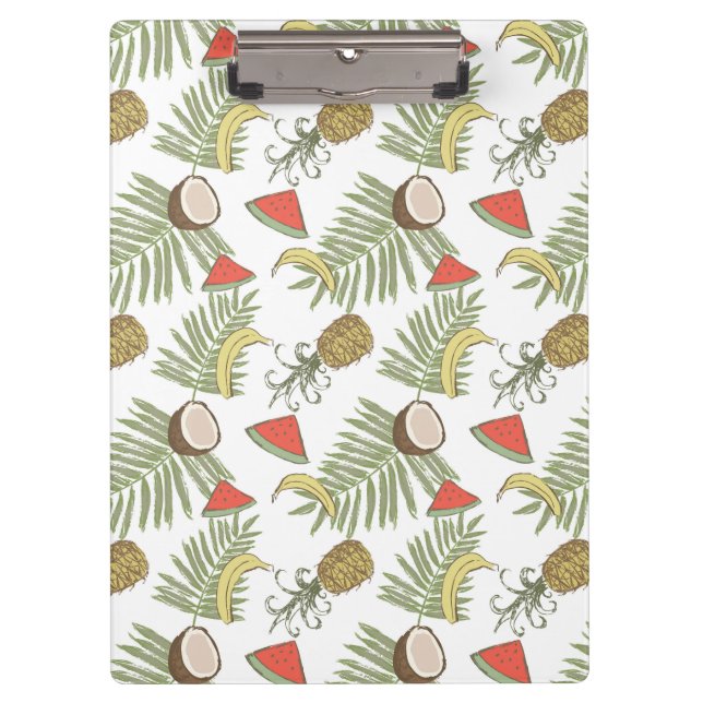 Carpeta De Pinza Modelo del bosquejo de la fruta tropical (Anverso)