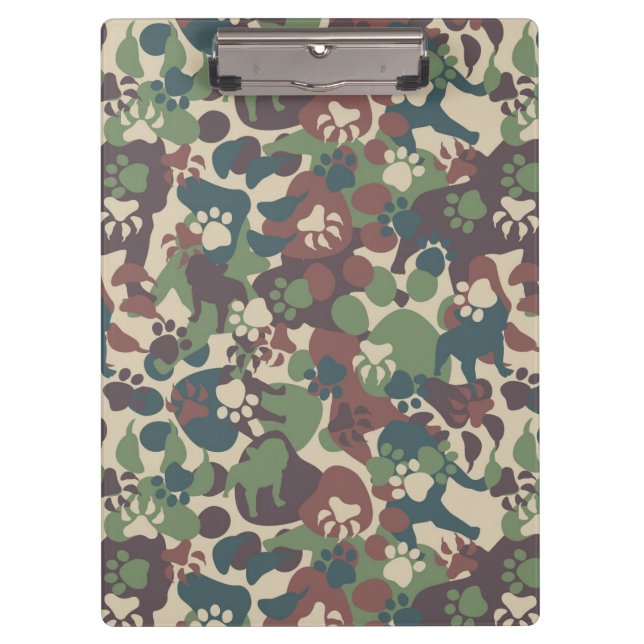 Carpeta De Pinza Modelo del camuflaje del perro (Anverso)