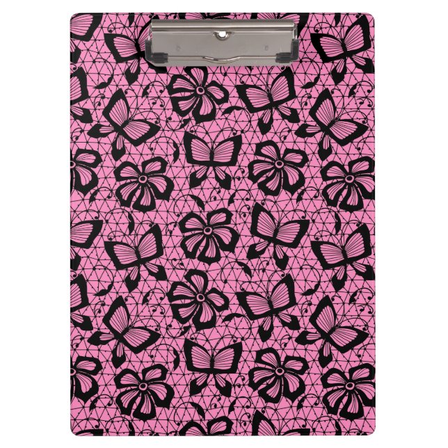 Carpeta De Pinza modelo del cordón con las mariposas (Anverso)