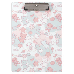 Carpeta De Pinza modelo del kawaii con doodle
