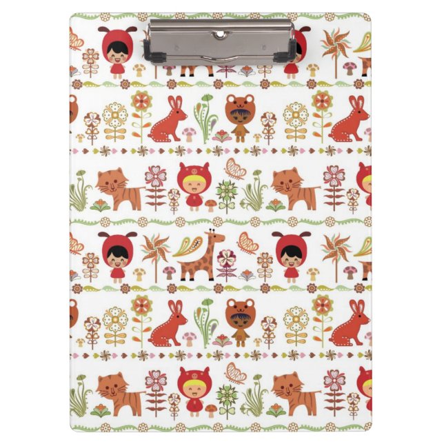 Carpeta De Pinza Modelo del niño y de los animales (Anverso)