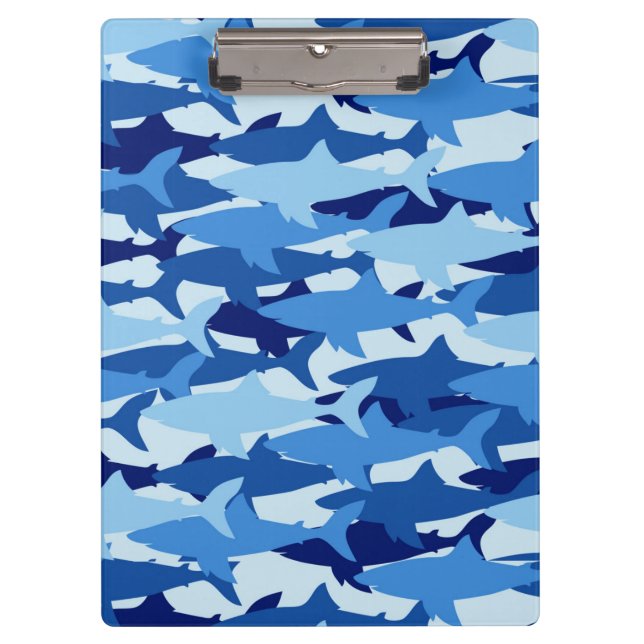 Carpeta De Pinza Modelo del tiburón azul (Anverso)