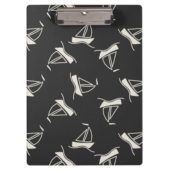Carpeta De Pinza Modelo del velero del Doodle (Anverso)