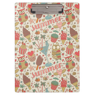 Carpeta De Pinza Modelo del verano con helado