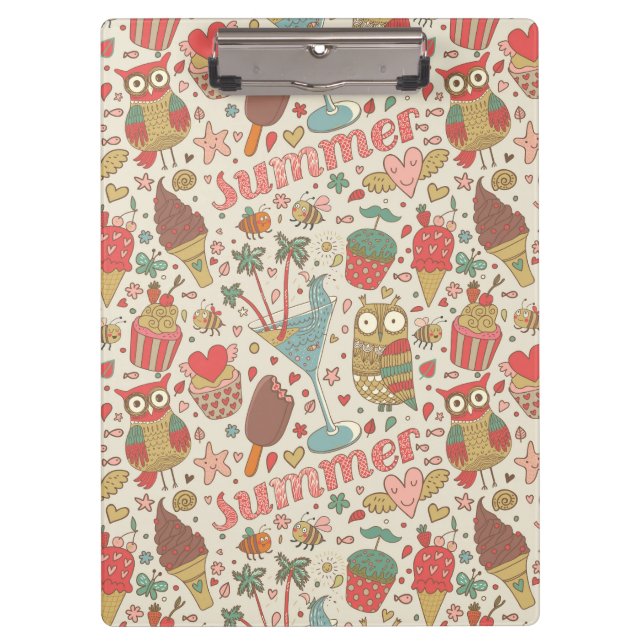 Carpeta De Pinza Modelo del verano con helado (Anverso)