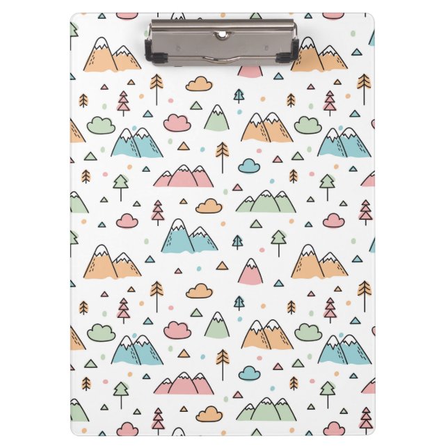 Carpeta De Pinza Modelo dibujado mano linda de la escena de la (Anverso)